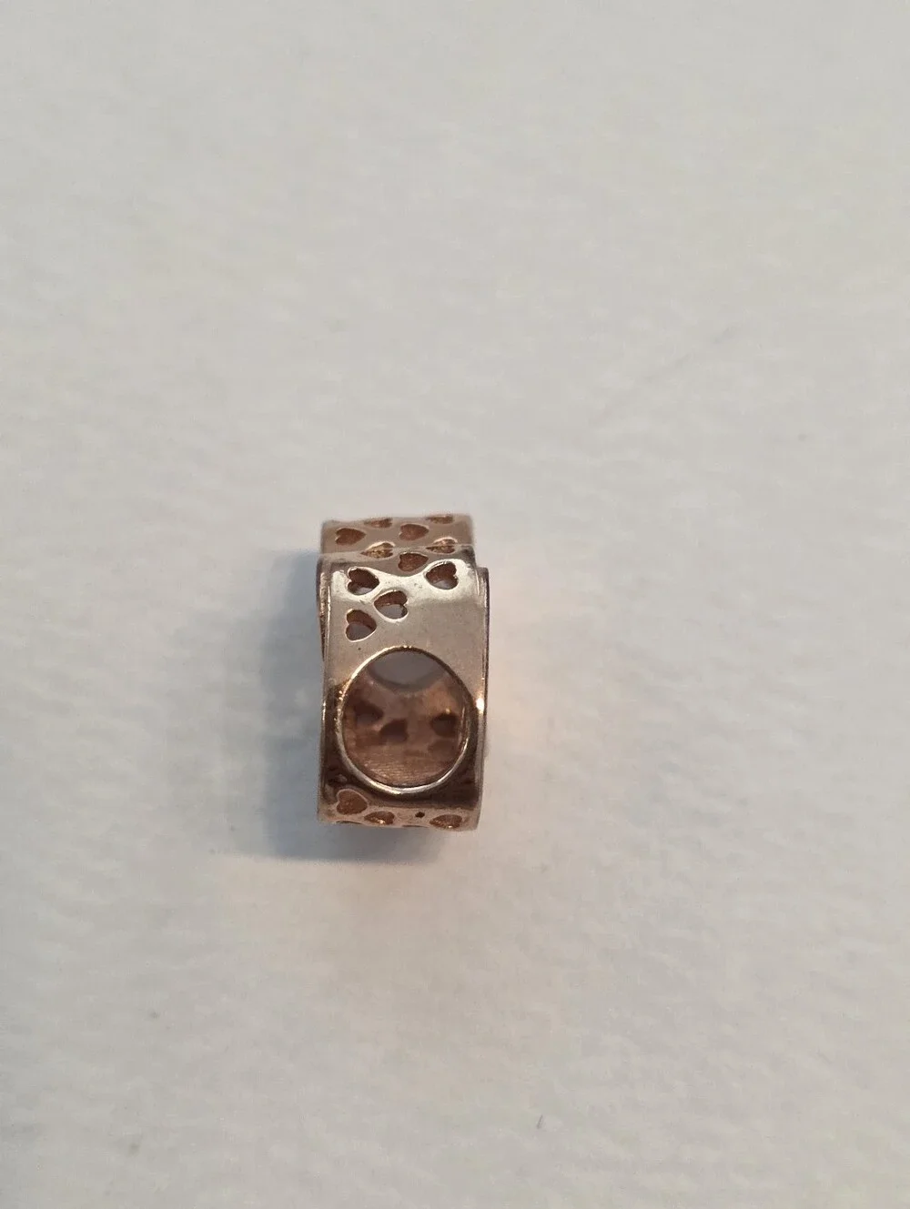 PANDORA Rose interlocked hearts charm with clear cubic zirconia - Picture 7 of 7